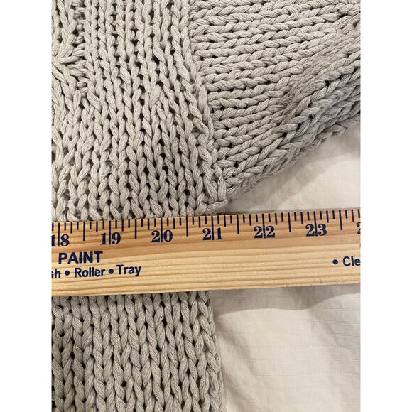 Moth  by Anthropologie Gray Distressed Metallic Trim Hooded Sweater Size XS - Picture 8 of 9